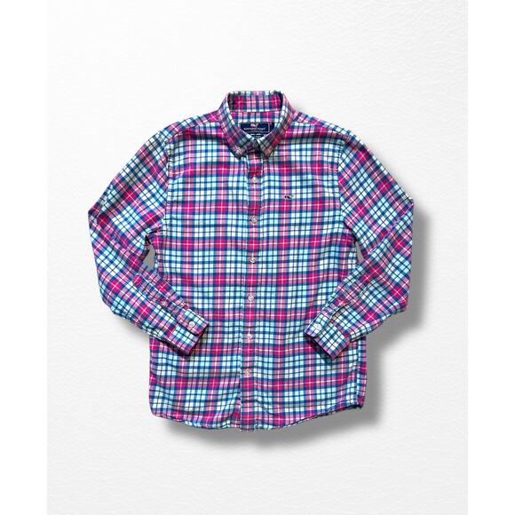 Vineyard Vines Flannel Whale Shirt, Size 12/14 - Picture 3 of 9